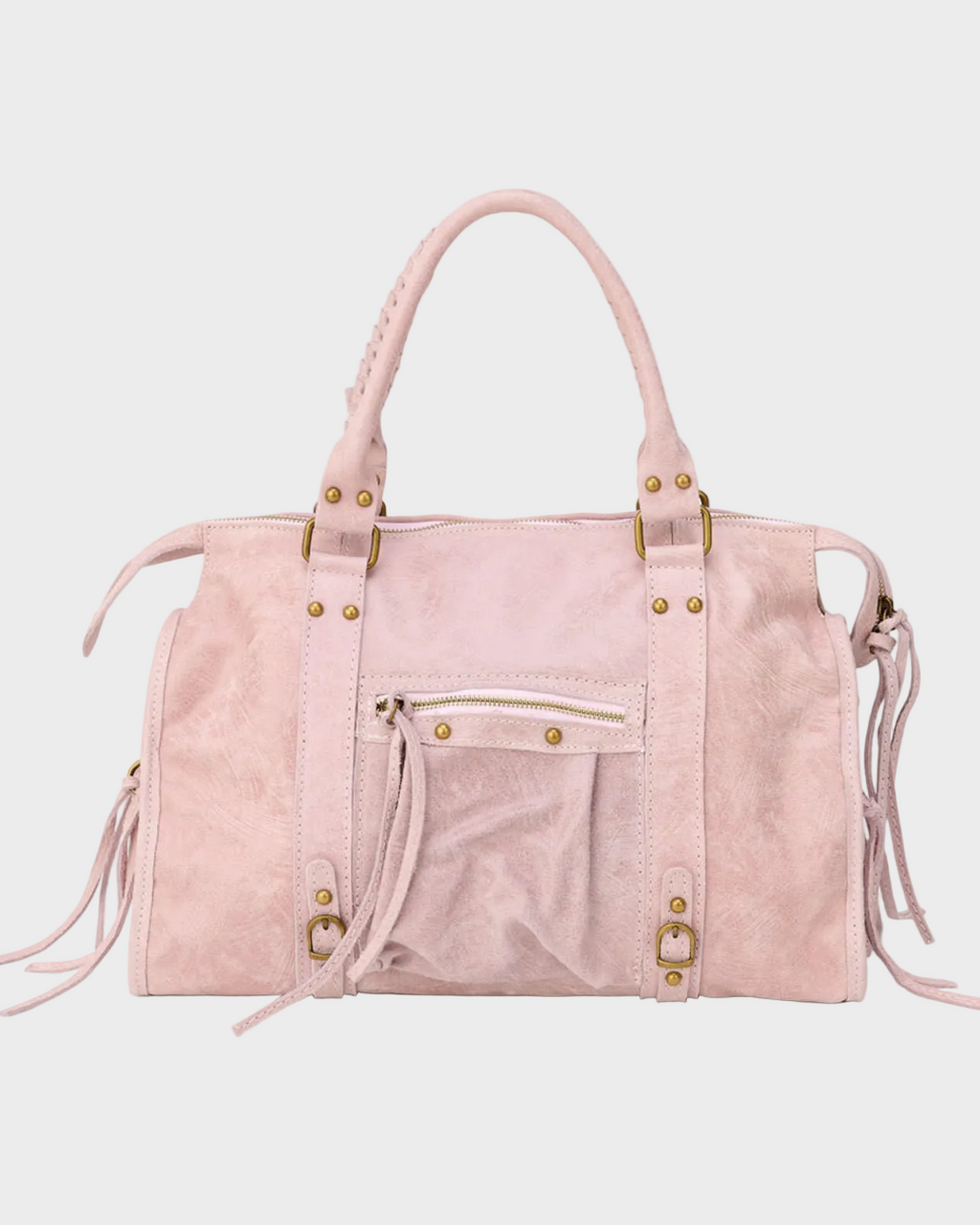 Women’s Faux Suede Studded Tote Bag