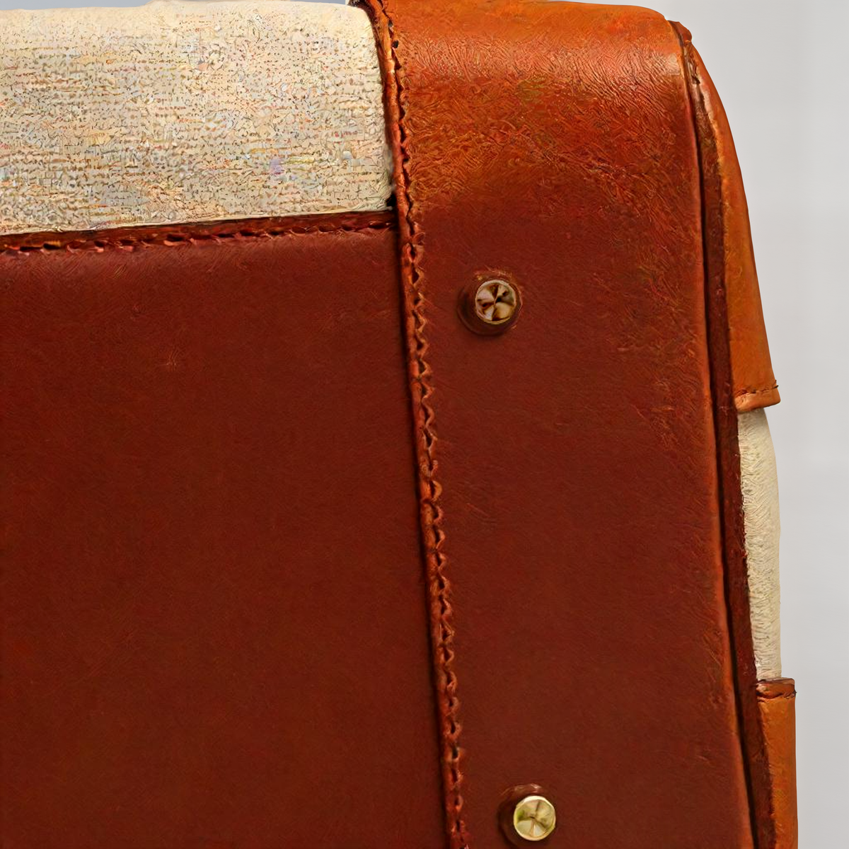 Women's Two-Tone Canvas Turn-Lock Top Handle Bag